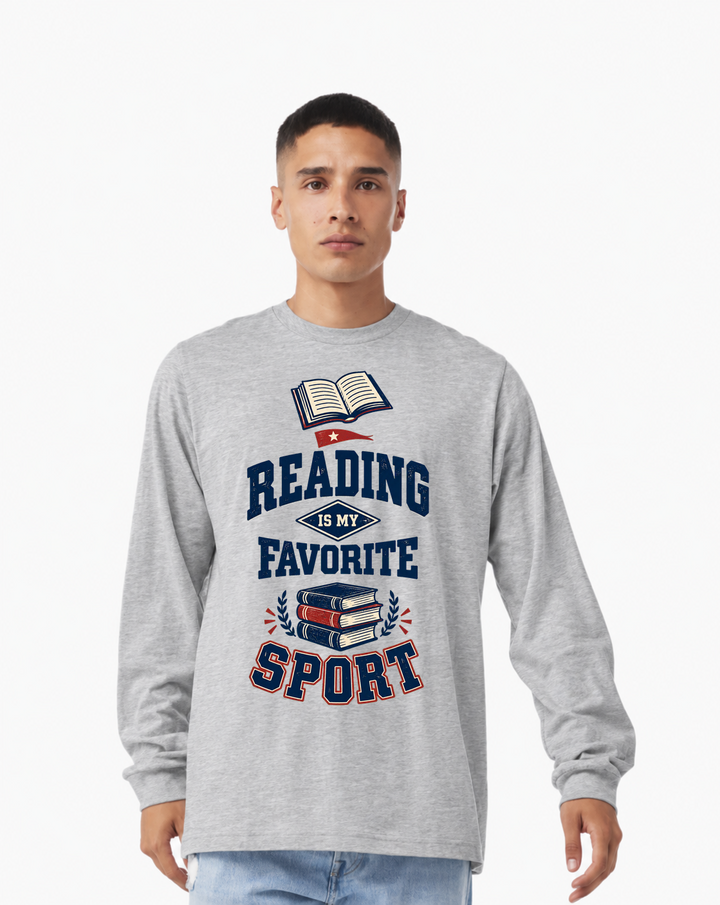 Reading Is My Favorite Sport – Bella Canvas 3501 T-Shirt